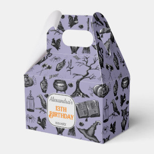 Spooky Spellbinding Halloween Birthday Party Favor Box