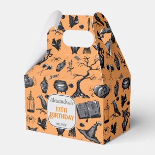 Spooky Spellbinding Halloween Birthday Party Favor Box