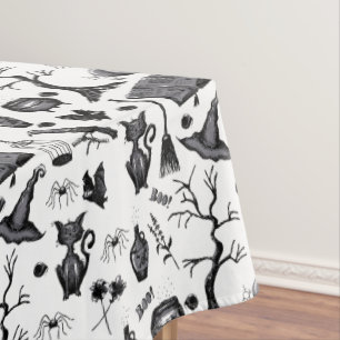 Spooky Spellbinding Halloween Birthday Party Tablecloth