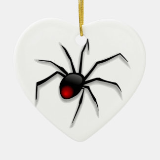 Spooky Spider and Web Ceramic Ornament
