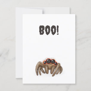 Spooky spider 'Boo!' Halloween postcard
