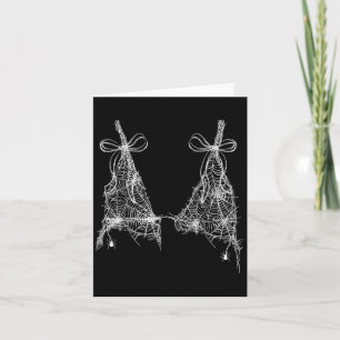 Spooky Spider Bra Halloween Graphic For Women Girl Card