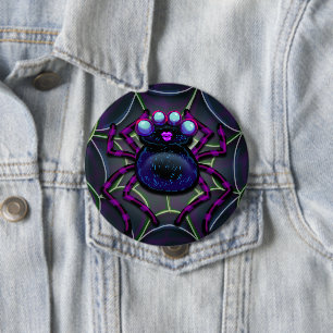 Spooky Spider Creepy Cute 4 Inch Round Button