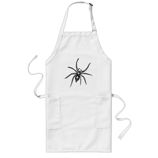 Spooky Spider for Halloween Long Apron (Front)
