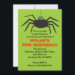 SPOOKY SPIDER Halloween Birthday Party Invitation<br><div class="desc">Hello & welcome! All my designs are ONE-OF-A-KIND original pieces of artwork designed by me! You can only find them here! Did you know that you can change the background colours, fonts and textby simply clicking on the CUSTOMIZE IT button? It's true, give it a try. Feel free to email...</div>