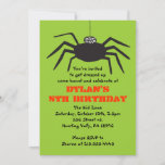 SPOOKY SPIDER Halloween Birthday Party Invitation<br><div class="desc">Hello & welcome! All my designs are ONE-OF-A-KIND original pieces of artwork designed by me! You can only find them here! Did you know that you can change the background colours, fonts and textby simply clicking on the CUSTOMIZE IT button? It's true, give it a try. Feel free to email...</div>