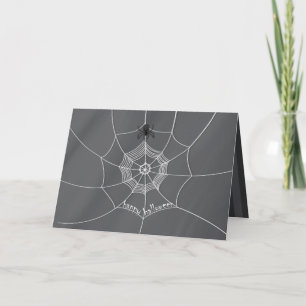 Spooky Spider in Spider Web Card
