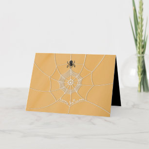 Spooky Spider in Spider Web Card