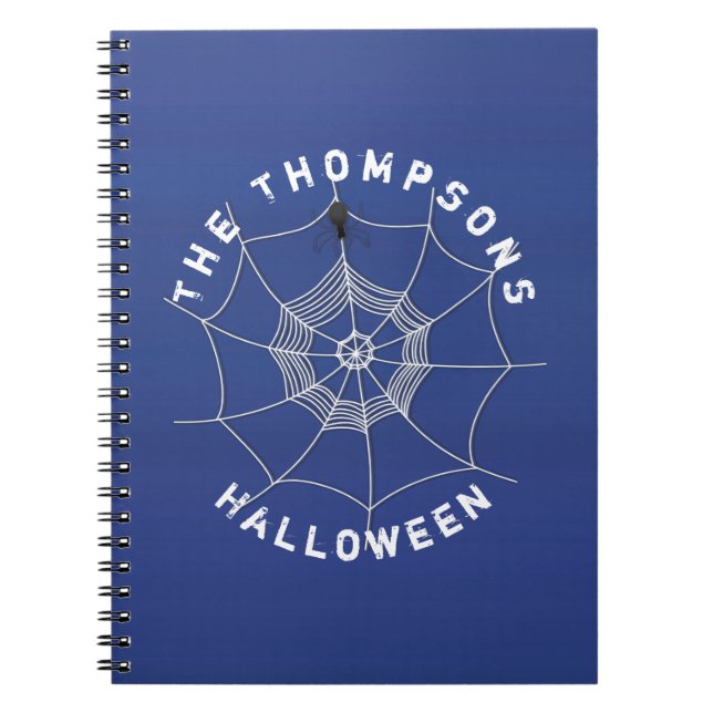 Spooky Spider in Spider Web Notebook (Front)