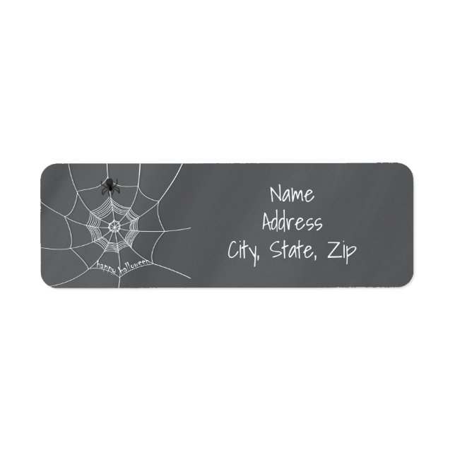 Spooky Spider spinning Happy Halloween Web (Front)