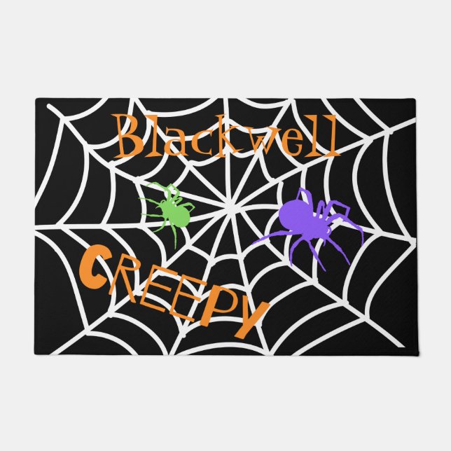 Spooky Spider Web Doormat (Front)