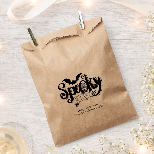 Spooky Spiderweb Halloween Favour Bag (Clipped)