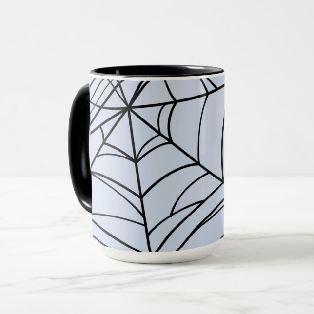 Spooky Spiderwebs Creepy Halloween Party Mug (Front Left)