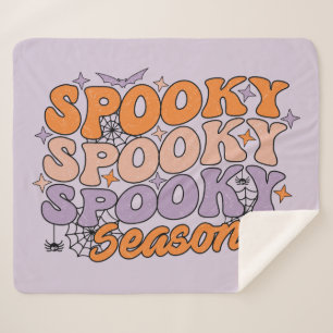 Spooky Spooky Spooky Season Sherpa Blanket