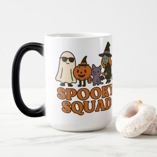 Spooky Squad Cute Ghost Witch Pumpkin Cat Design Magic Mug