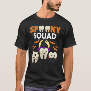 Spooky Squad Lazy Halloween Costume Dental Assista T-Shirt