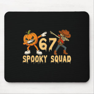 Spooky Squad Pumpkin 67 Halloween Meme 6 7 Numbers Mouse Pad