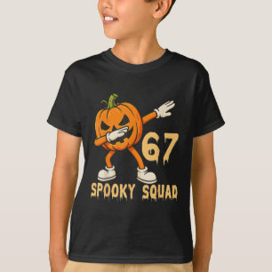 Spooky Squad Pumpkin 67 Halloween Meme 6 7 Numbers T-Shirt
