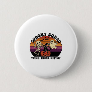 Spooky Squad Retro Halloween Design (Black Text) � 2 Inch Round Button