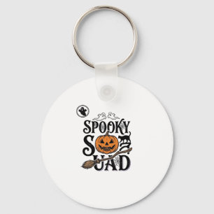 Spooky Squad Shirt Vintage Halloween Group Design_ Keychain