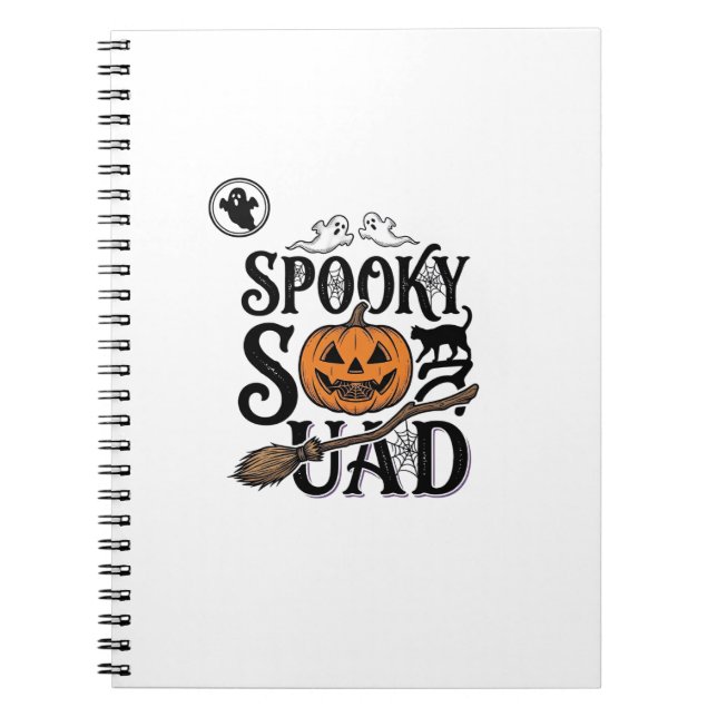 Spooky Squad Shirt Vintage Halloween Group Design_ Notebook (Front)