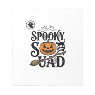 Spooky Squad Shirt Vintage Halloween Group Design_ Notepad