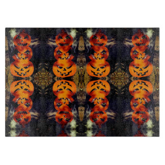 Spooky Stacked Jack-O-Lanterns Cutting Board