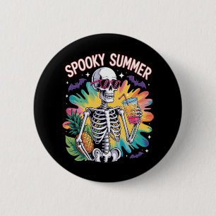 Spooky Summer Beach Vacation 2 Inch Round Button