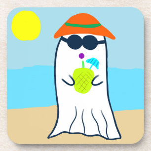 Spooky Summer Ghost on the Beach Coaster