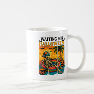 Spooky Summer Skeleton Just Waiting For Halloween Coffee Mug