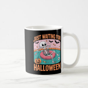 Spooky Summer Skeleton Just Waiting For Halloween Coffee Mug