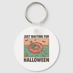 Spooky Summer Skeleton Just Waiting For Halloween  Keychain