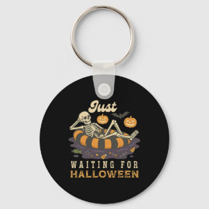 Spooky Summer Skeleton Just Waiting For Halloween  Keychain