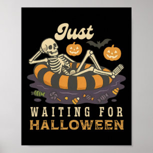 Spooky Summer Skeleton Just Waiting For Halloween  Poster