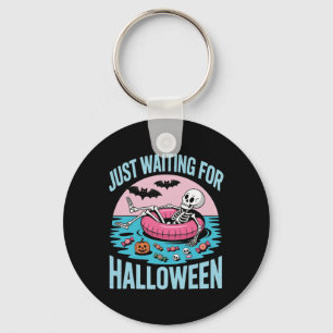 Spooky Summer Skeleton Just Waiting Kids 1 Keychain
