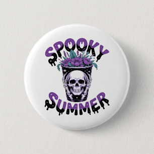 Spooky Summer Skeletonsummerween 2 Inch Round Button