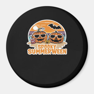Spooky Summerween - Pumpkins On The Beach Classic Magnet