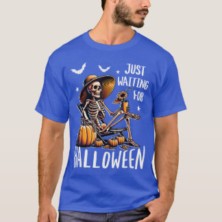Spooky Summerween Skeleton Just Waiting For Hallow T-Shirt