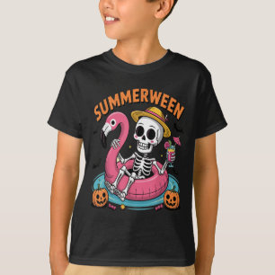 Spooky Summerween Skeleton Just Waiting For Hallow T-Shirt