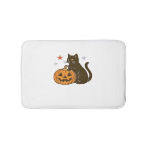 Spooky Sweet Halloween Kitty Classic T-Shirt Bath Mat
