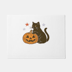 Spooky Sweet Halloween Kitty Classic T-Shirt Doormat