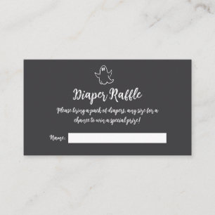 Spooky Sweet "Little Boo" Diaper Raffle Enclosure Card
