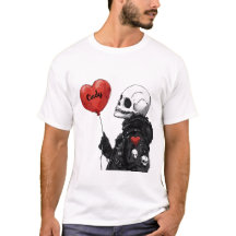 Spooky Sweetheart -Customizable Skull with Balloon