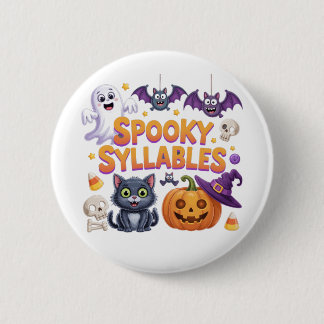 Spooky Syllables 2 Inch Round Button