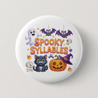 Spooky Syllables 2 Inch Round Button