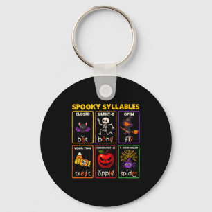 Spooky Syllables Halloween Reading Teacher Keychain