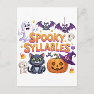 Spooky Syllables Postcard