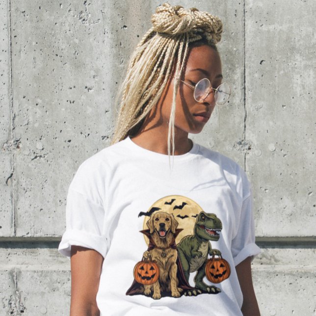 Spooky T Rex Retriever Trick-or-Treat Shirt (Creator Uploaded)