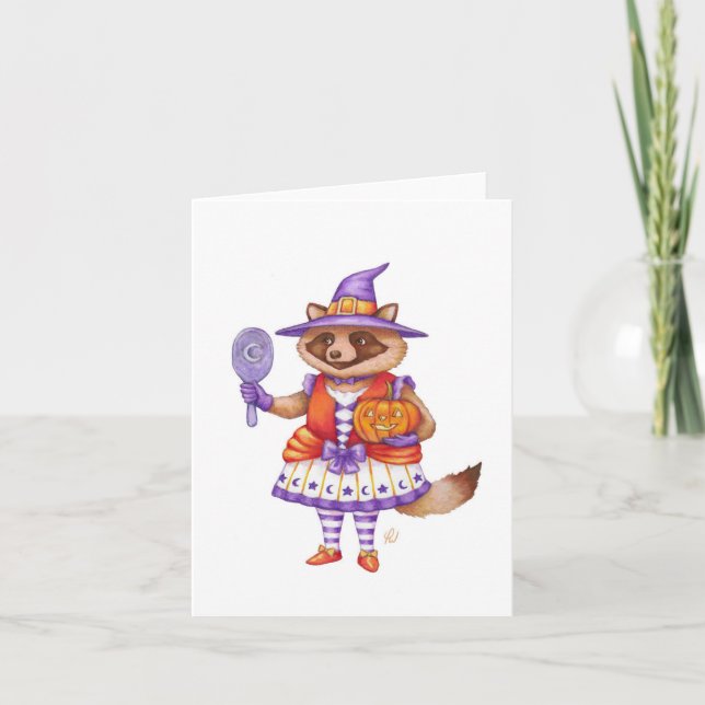 Spooky Tanuki Note Card (Front)