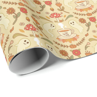 Spooky Tea Party - Bright Wrapping Paper